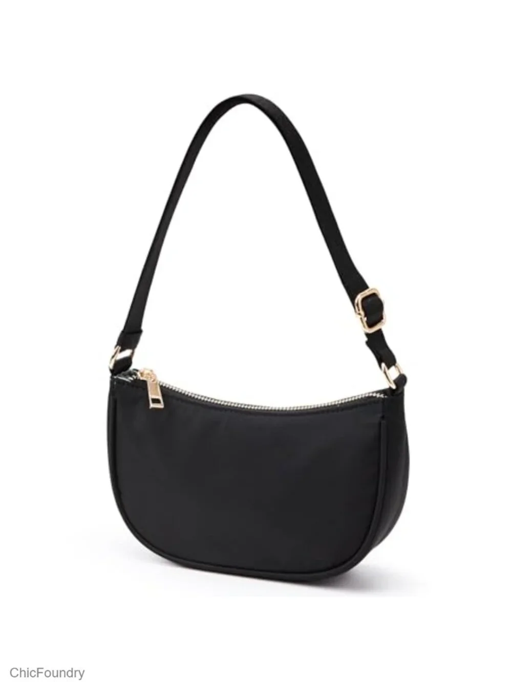 Nylon Small Shoulder Bag for Women with Adjustable Strap, 1L Lightweight Purse